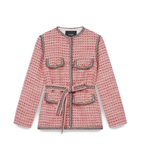 giacca sfoderata azzurro modello chanel|Le giacche in tweed tipo Chanel sono trend Primavera Estate 2022.